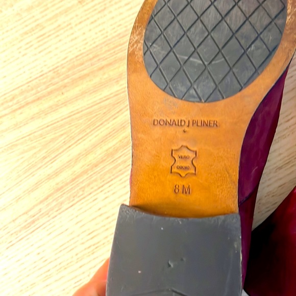 Donald J Pliner Merlot Suede Loafers - Picture 5 of 6